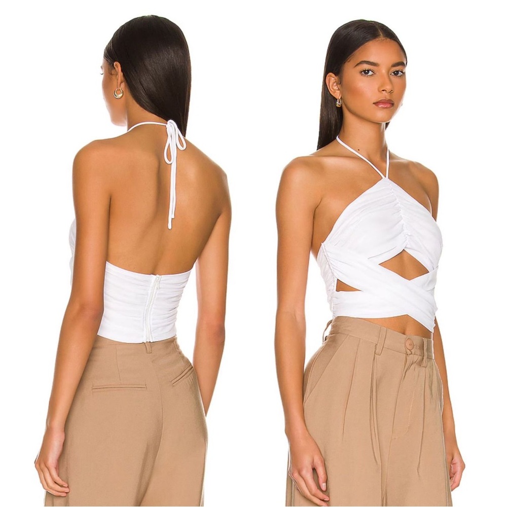 Superdown Harlie Halter Top in White - Picture 2 of 8
